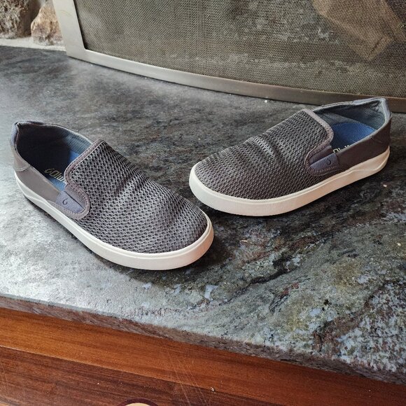 OluKai Gray Textile Slip-On Loafers Size 7 - Picture 2 of 13